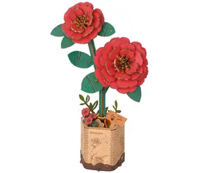 Robotime 3D-Holzpuzzle Rote Kamelie