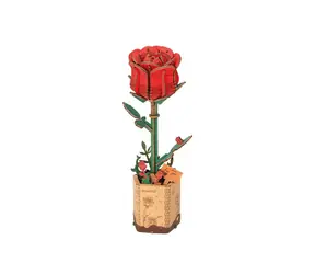 Robotime 3D-Holzpuzzle Rote Rose
