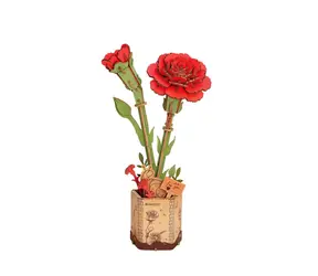 Robotime 3D-Holzpuzzle Rote Nelke
