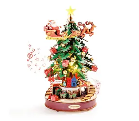 Robotime 3D Holzpuzzle Spieluhr Weihnachtsbaum