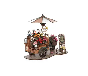 Robotime 3D Holzpuzzle Blumenwagen