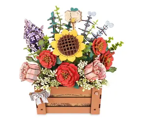 Robotime 3D Holzpuzzle Blumenkasten