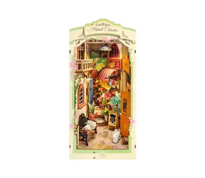 Robotime 3D Puzzle Buchstütze Blumenecke