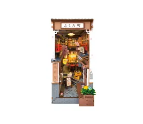Robotime 3D-Puzzle Buchstütze Sakura-Allee mit Wein