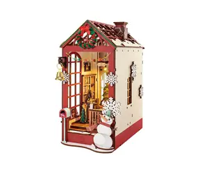 Robotime 3D Puzzle Buchstütze Weihnachtsinterieur