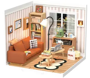 Robotime Miniaturhaus Gemütliches Wohnzimmer