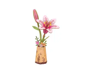RoboTime3D Holzpuzzle Pink Lily