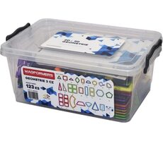 MAGFORMERS Geometrie 3: 2D und 3D - Schachtel mit 123 Teilen