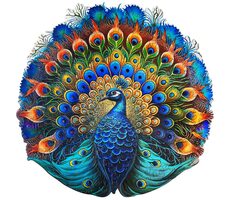 EscapeWelt Holzpuzzle Pfau / 500 Teile / Schwierigkeit: hoch / ab 8 Jahren