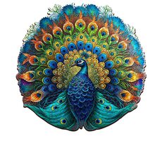 EscapeWelt Holzpuzzle Pfau / 200 Teile / Schwierigkeit: mittel / ab 8 Jahren