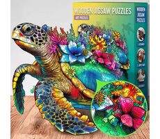 EscapeWelt Holzpuzzle Schildkröte / 200 Teile / Schwierigkeit: mittel / ab 8 Jahren