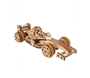 Ugears 3D-Mechanik-Puzzle aus Holz Compact Racer / 90 Teile / Schwierigkeit: Einfach / ab 14 Jahren