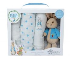 Regenbogen Peter Rabbit Geschenkset mit Windeln / 0+
