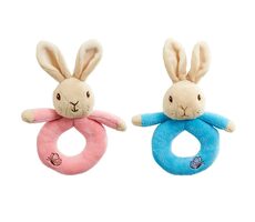 Regenbogen-Plüschrassel Peter Rabbit & Flopsy 1 Stück rosa / 0+