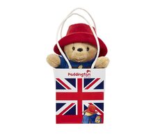 Regenbogen-Plüsch-Paddington in einer Geschenktüte / 0+