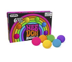 Schylling Rainbow Squishy Balls NeeDoh 6 Stück / ab 3 Jahren