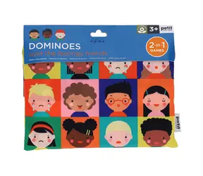 Petit Collage Domino 2in1 Gefühle/Zahlen / ab 3 Jahren