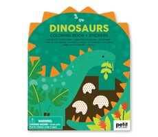 Petit Collage Malbuch mit Stickern Dinosaurier / ab 4 Jahren