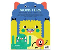 Petit Collage Malbuch mit Monster-Aufklebern / ab 4 Jahren