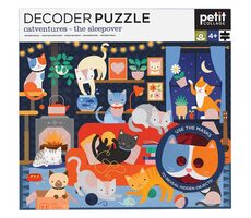 Petit Collage Puzzle Katzen 100 Teile mit 3D-Brille / 100 Teile / ab 4 Jahren
