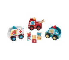 Petit Collage Rettungsautos mit Figuren / ab 18 Monaten