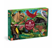 Mudpuppy Doppelseitiges Puzzle Regenwald über und auf dem Boden / 100 Teile / ab 6 Jahren