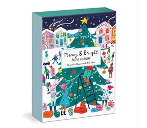 Galison Puzzle Adventskalender 12 in 1 / 12x80 Teile / ab 6 Jahren