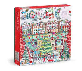 Galison Folienpuzzle Michael Storrings Weihnachtsspielzeugwerkstatt 500 Teile / ab 3 Jahren
