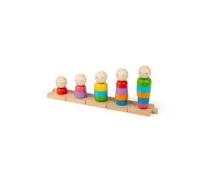 Bigjigs Toys Regenbogen-Familienpuzzle / 25 Teile / ab 12 Monaten