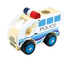 Bino Polizeiauto aus Holz / ab 12 Monaten