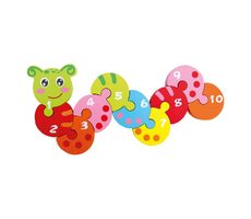 Bino Puzzle mit Zahlen Regenwurm / ab 3 Jahren