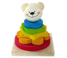 Hess Stapelbare bunte Formen Timi der Teddybär / 7-teilig / ab 2 Jahren