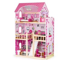 ECOTOYS Puppenhaus Residenz Maryland mit Möbeln / ab 3 Jahren