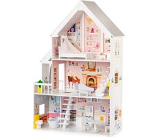 ECOTOYS XXL Dolls Residence Puppenhaus mit Möbeln / ab 3 Jahren