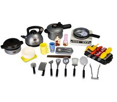 ECOTOYS Küchengeschirr-Set mit Herd / ab 3 Jahren