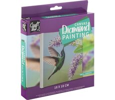 GRAFIX Diamantmalerei auf Rahmen Kolibri / 18x18 cm