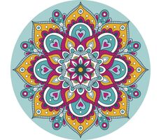 GRAFIX Diamond Painting auf Rahmen Mandala türkis 30cm