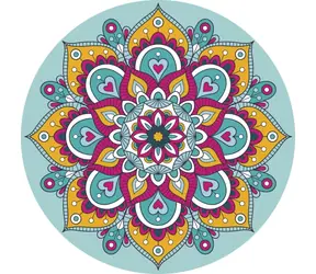 GRAFIX Diamond Painting auf Rahmen Mandala türkis 30cm