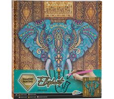 GRAFIX Diamond Painting auf Rahmen Elefant 30x30cm / ab 8 Jahren
