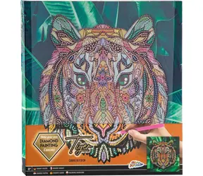GRAFIX Diamond Painting auf Rahmen Tiger 30x30 cm / ab 8 Jahren