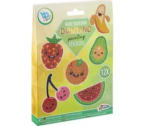 GRAFIX Diamond Painting Sticker Obst 12Stk / ab 6 Jahren