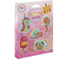 GRAFIX Diamond Painting Sticker Einhorn 12Stk / ab 6 Jahren