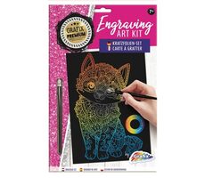 GRAFIX Regenbogen-Rubbelbild Katze / ab 7 Jahren