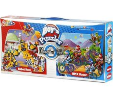 GRAFIX Panoramapuzzle Robot Race & BMX Racers / 2x45 Teile / ab 3 Jahren