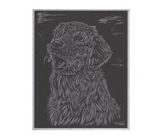GRAFIX Silbernes Kratzbild Hund / ab 7 Jahren