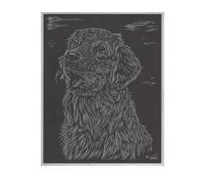 GRAFIX Silbernes Kratzbild Hund / ab 7 Jahren