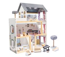 KIK Puppenhaus aus Holz schwarz / ab 8 Jahren