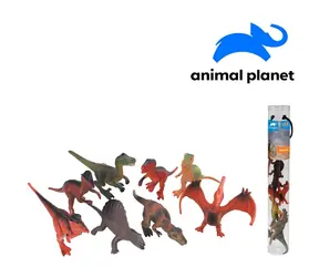 Mojo Animal Planet 07553 - Tiere in einer Röhre - Dinosaurier, 7 - 11 cm, mobile Anwendung zum Betrachten von Tieren, 8-tlg.