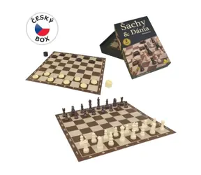 MaDe 00906 - Schach-Dame, 34x34cm, Figuren bis 5,5cm