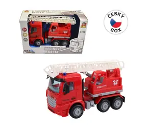 MaDe 08121 - Feuerwehrfahrzeug mit Schwungradplattform, 16 cm